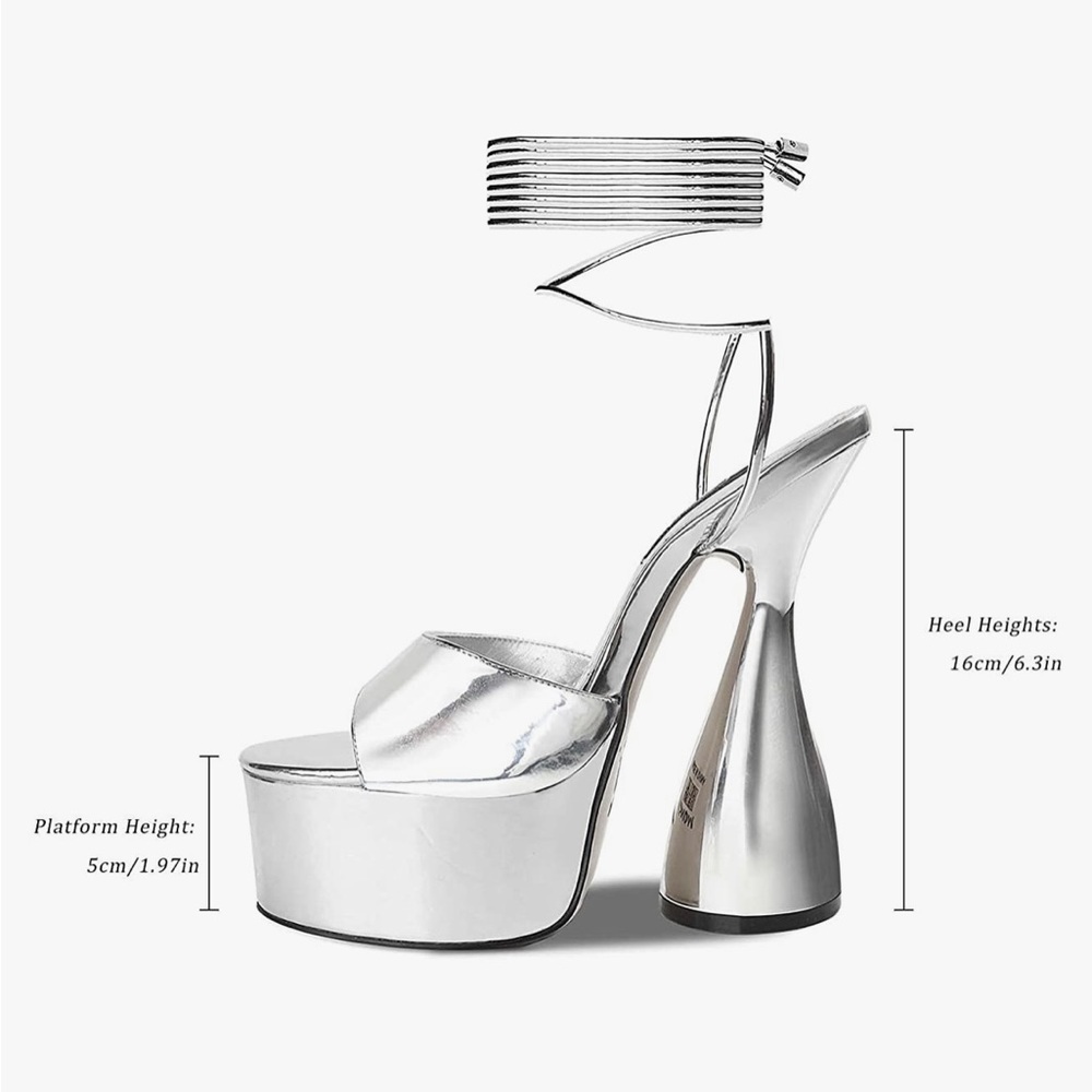Silver Platform Heels